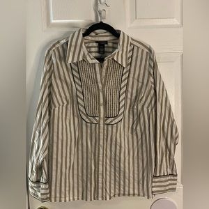 Striped button-up
